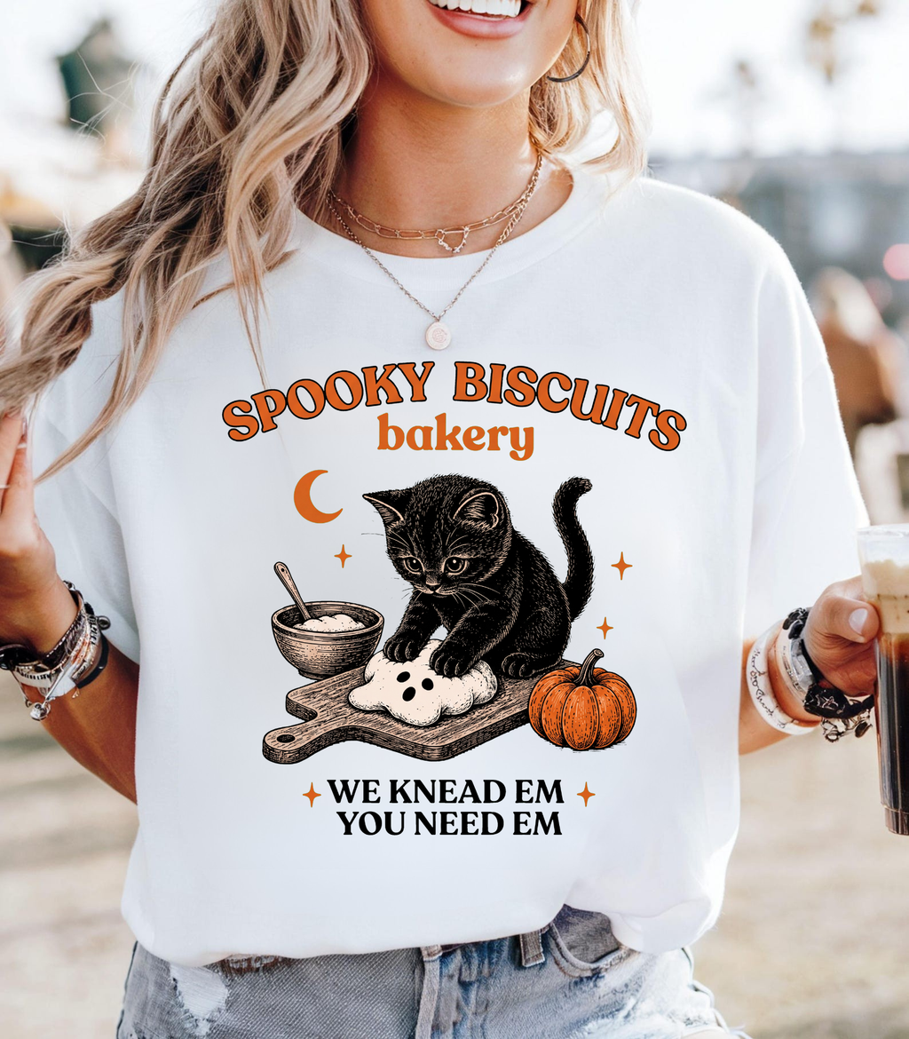 Funny Spooky Biscuits Cat Halloween Shirt