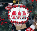 Gnomes Merry Christmas Ceramic Ornament