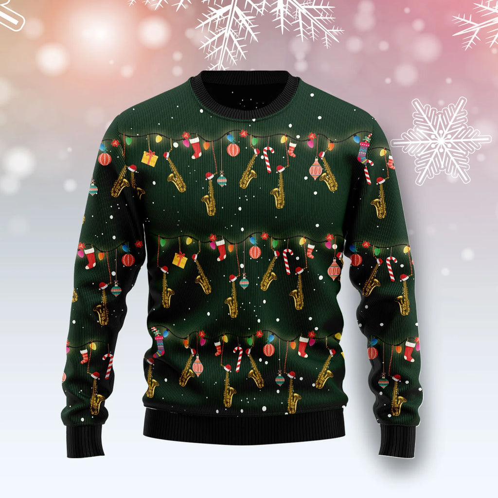 Christmas Instrument Trombone Ugly Christmas Sweater For Women & Men - Christmas Gift