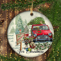 All Hearts Come Home For Christmas Cute Dog Ceramic Ornaments - Christmas Decoration Gifts