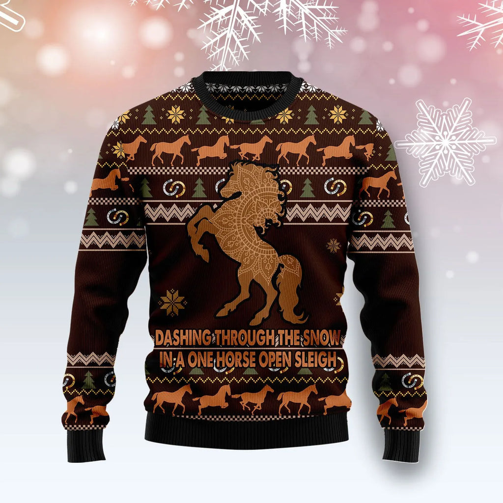 Horse Ugly Christmas Sweater For Women & Men - Christmas Gift