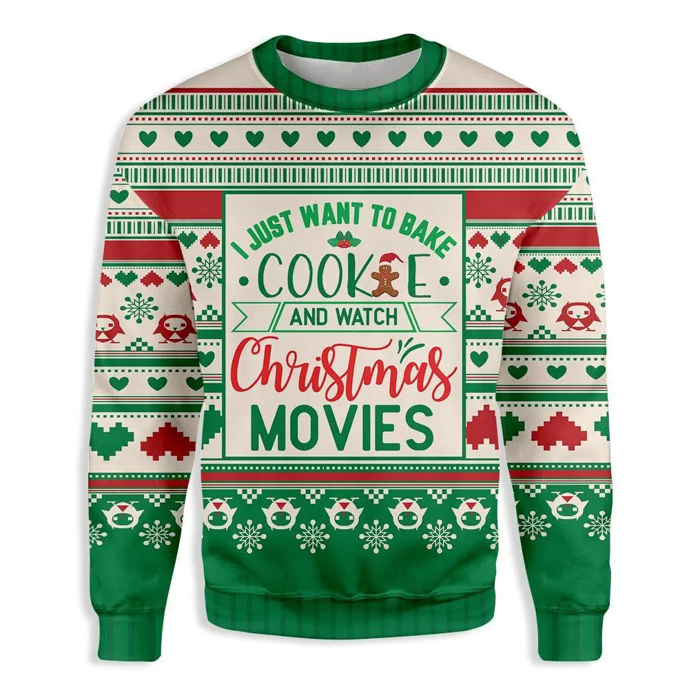 Just Want To Bake Cookies Ugly Christmas Sweater For Women & Men - Christmas Gift