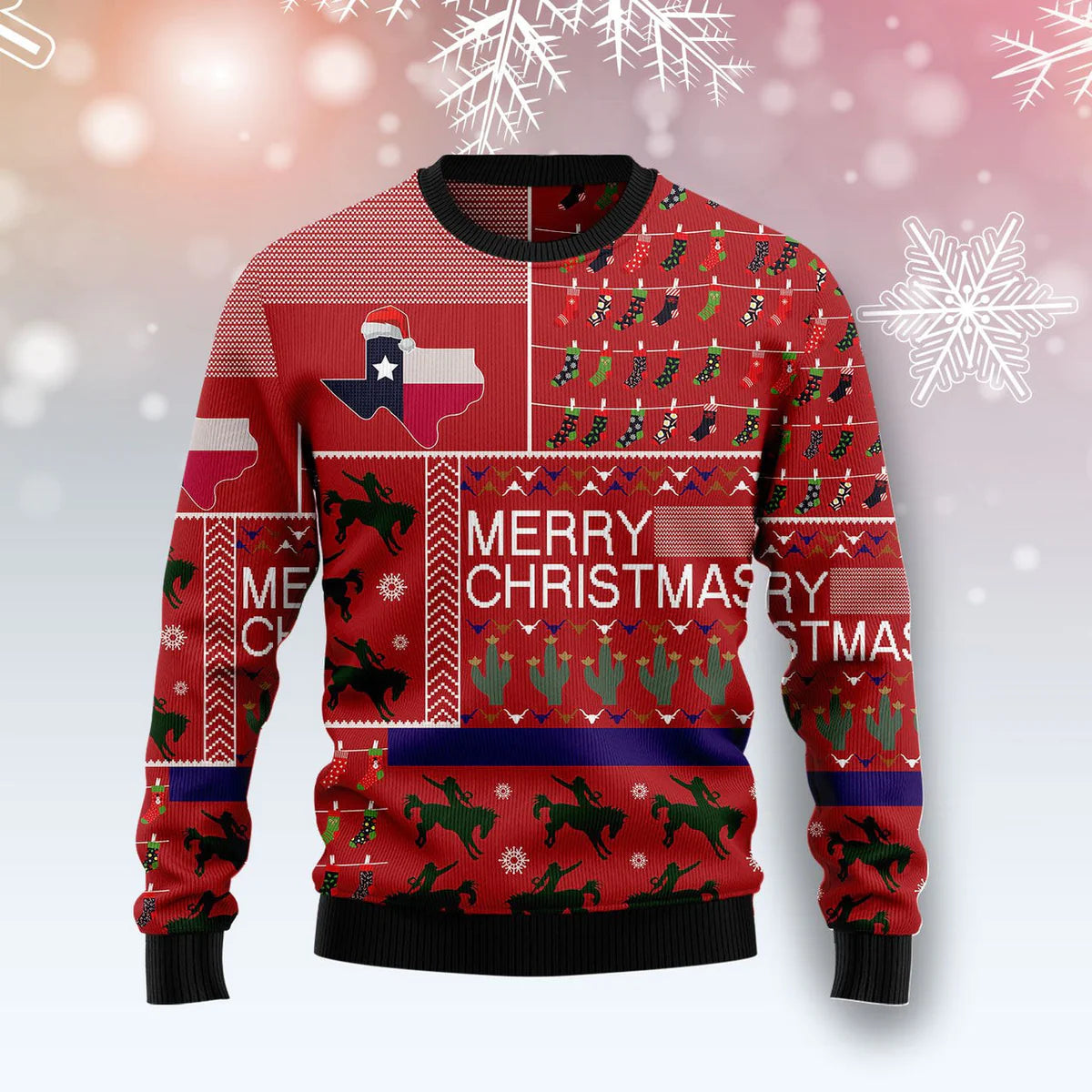 Texas Merry Christmas Ugly Christmas Sweater For Women & Men - Christmas Gift