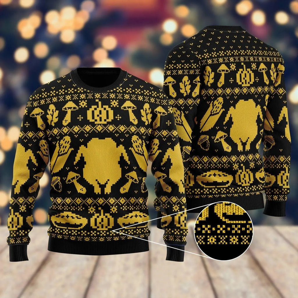 Turkey Thanksgiving Ugly Christmas Sweater For Women & Men - Thanksgiving Gift