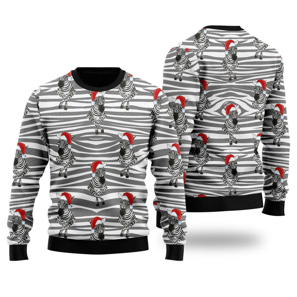 Funny Zebra Ugly Christmas Sweater For Women & Men - Christmas Gift