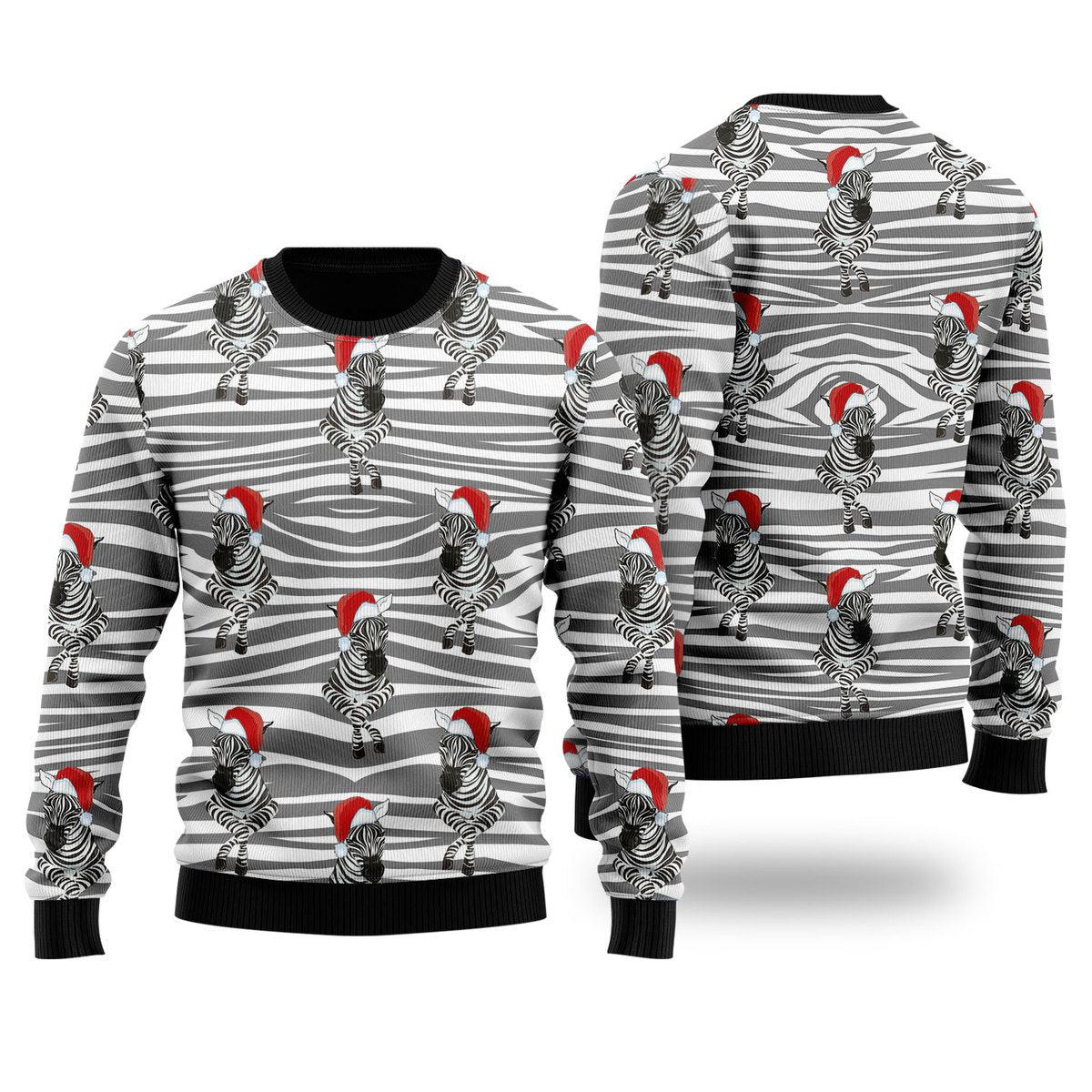 Funny Zebra Ugly Christmas Sweater For Women & Men - Christmas Gift