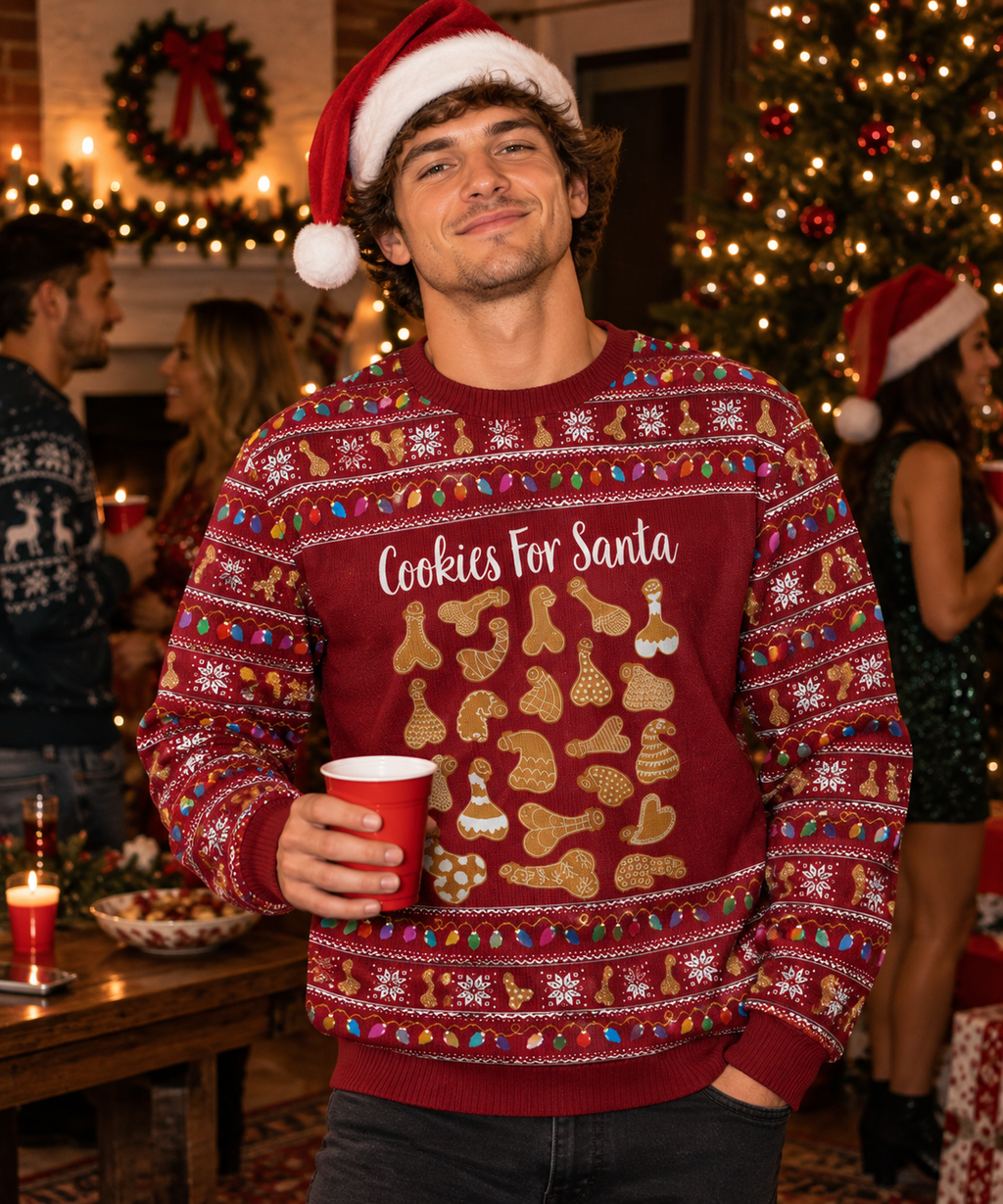 Funny Naughty Christmas Cookies Funny Ugly Christmas Sweater For Women & Men