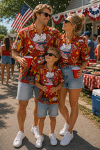 4th Of July Memorial Day BBQ Activities - Aloha Hawaiian Shirts For Men & For Women Couples - HAW1350