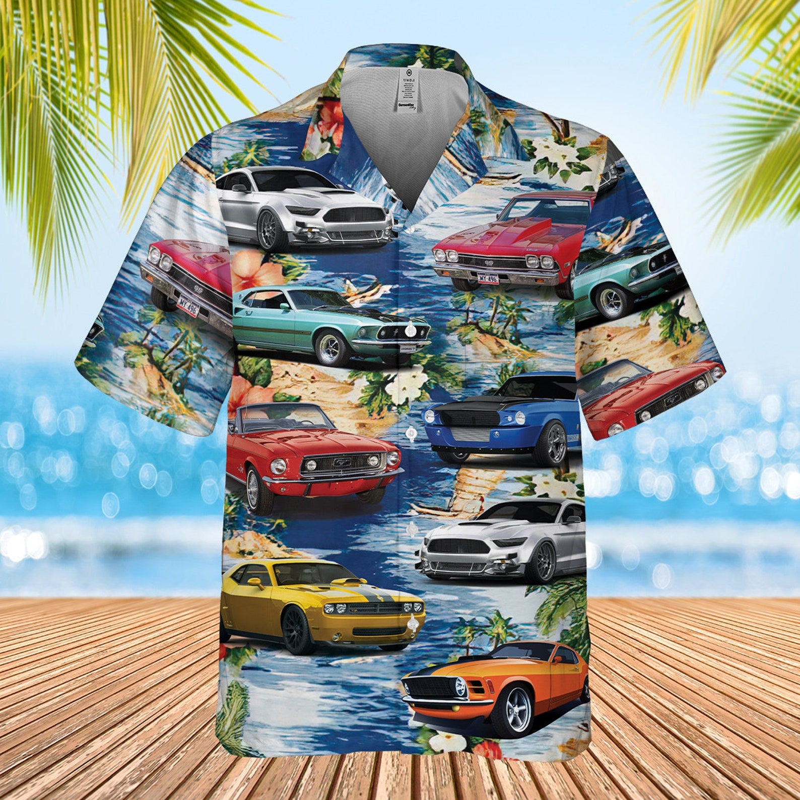 wazzup_print_muscle_car_hawaiian_shirt_front_view