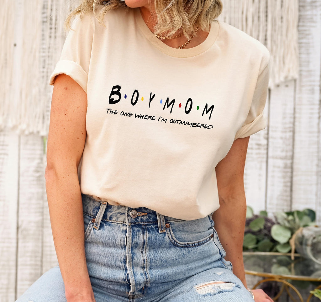 Happy Mother's Day Boy Mom The One Where I'm Outnumbered Shirt