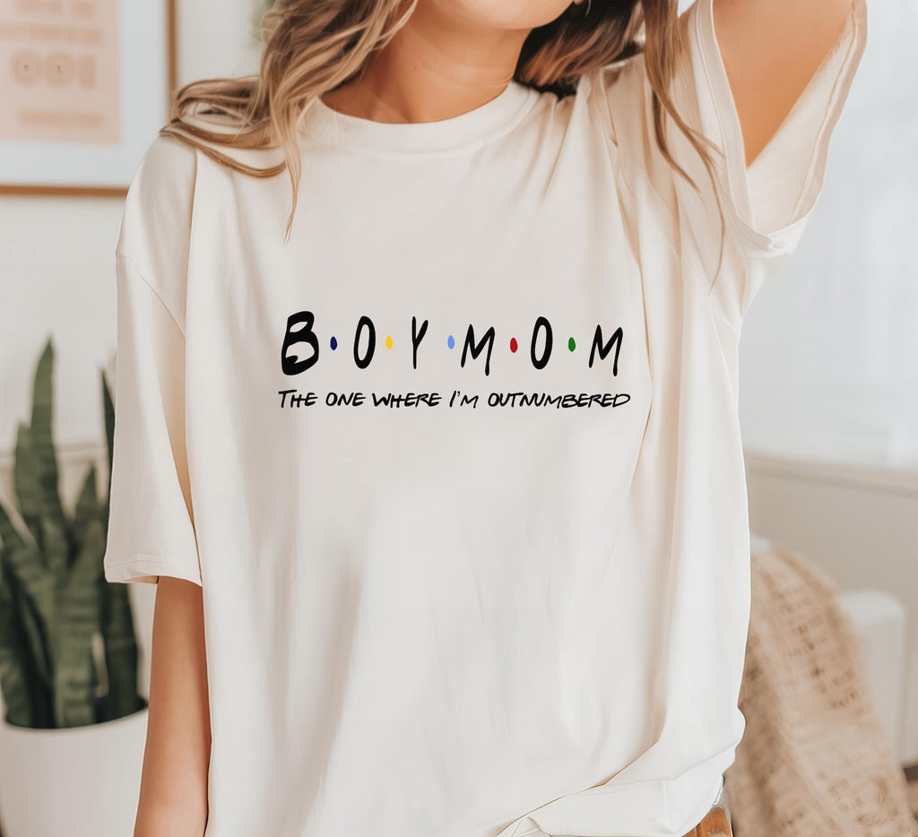 Happy Mother's Day Boy Mom The One Where I'm Outnumbered Shirt
