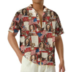 America Patriotic Hawaiian Shirt | American History Button Down Gift for Dad