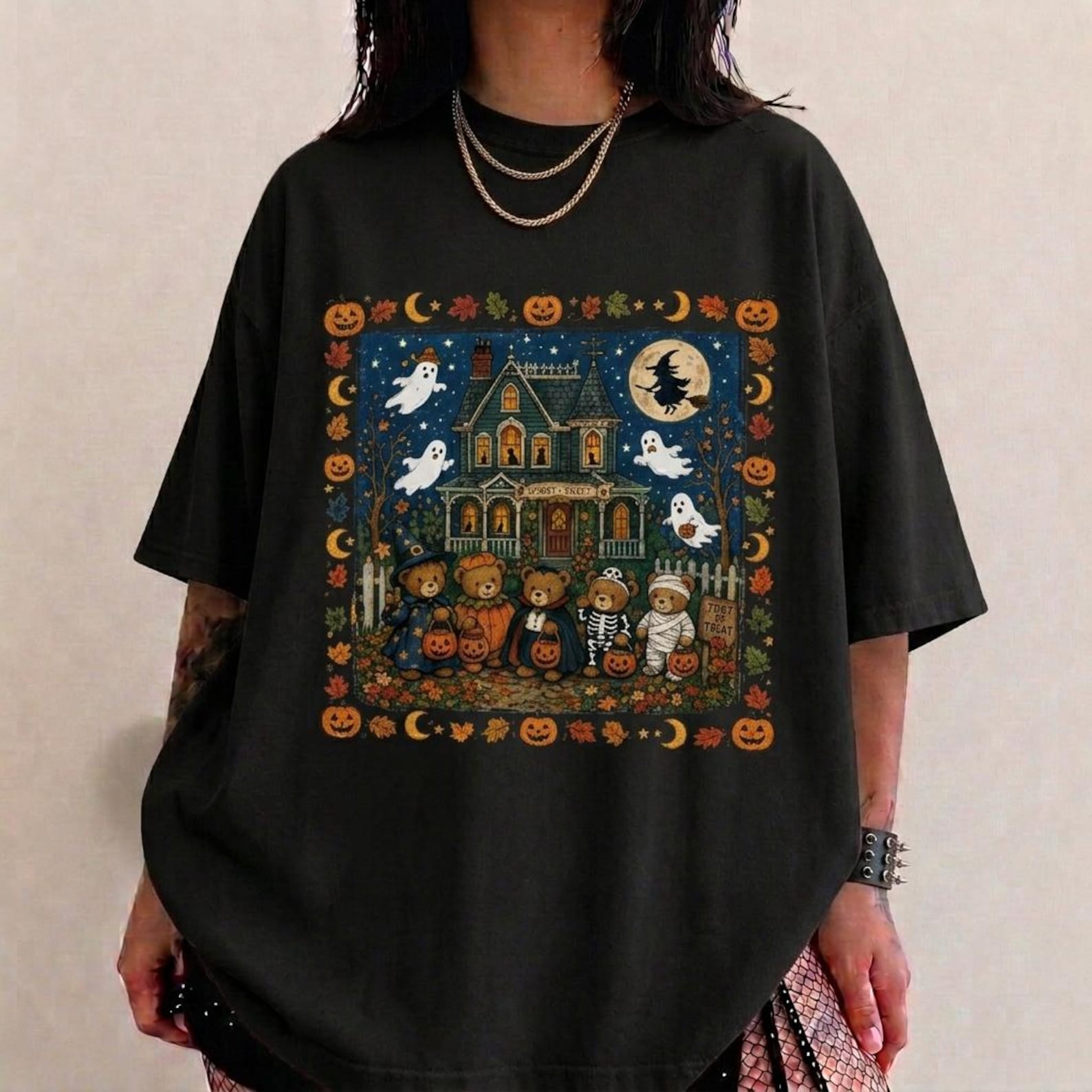 Vintage Cute Bears Spooky Halloween Shirt