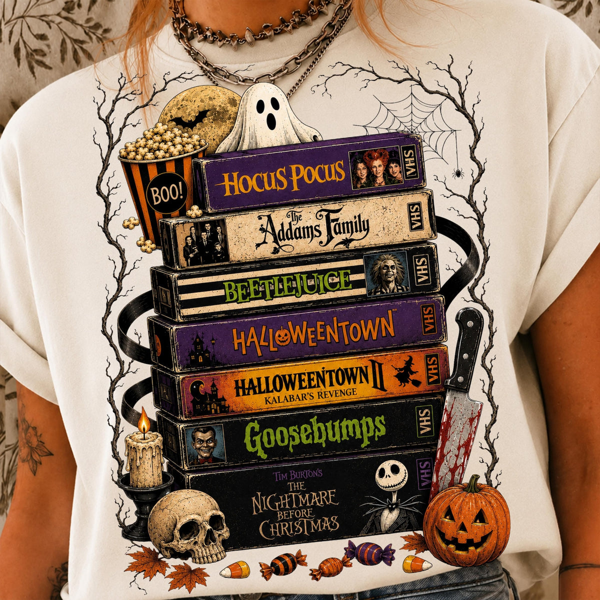 Retro VHS Halloween Movie Shirt