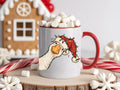 Silly Goose Christmas Mug | Cute Santa Hat Goose Hot Cocoa Gift