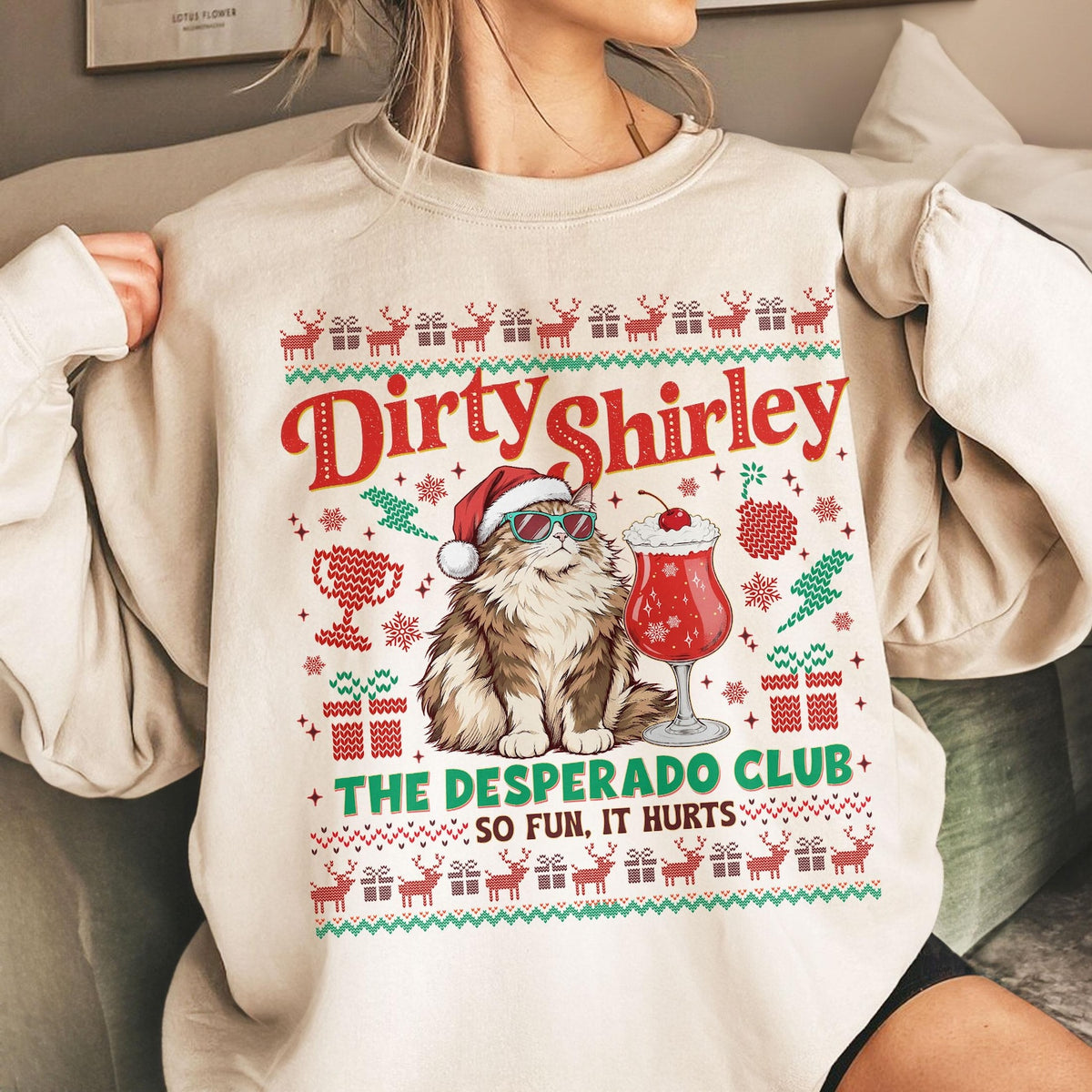The Desperado Club Funny Cat Christmas Shirt