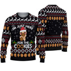 I'm Just Here For The Cookies Funny Ugly Christmas Sweater For Women & Men