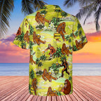 Bigfoot Sasquatch Drink Beer American Vintage Cool Design - Aloha Hawaiian Shirts For Men