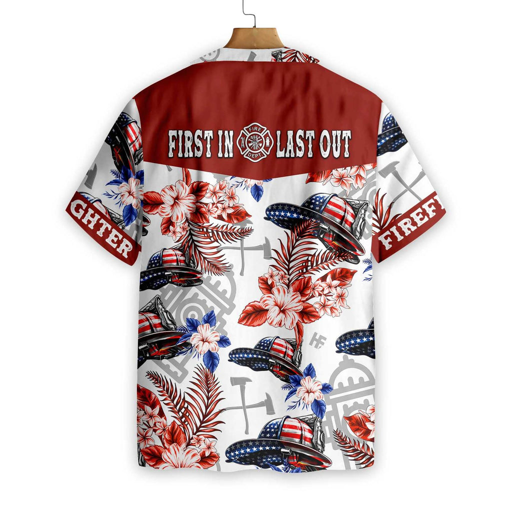 Firefighter Helmet Seamless Cool Design - Aloha Hawaiian Shirts For Men & For Women