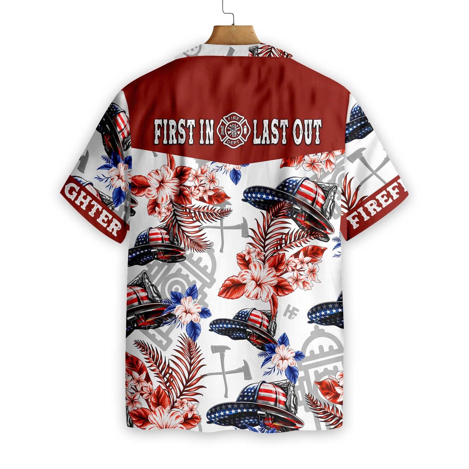 Firefighter Helmet Seamless Cool Design - Aloha Hawaiian Shirts For Men & For Women