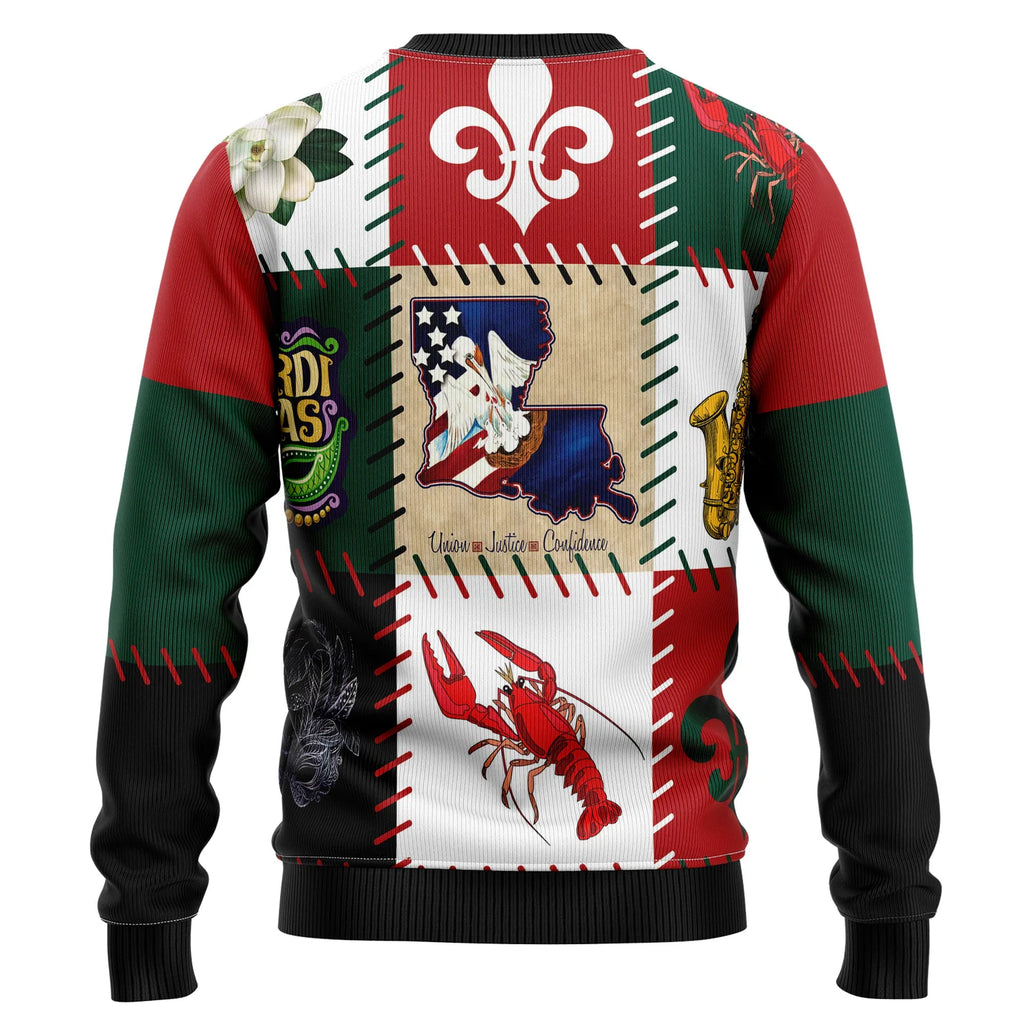 Louisiana Famous Things Ugly Christmas Sweater For Women & Men - Christmas Gift