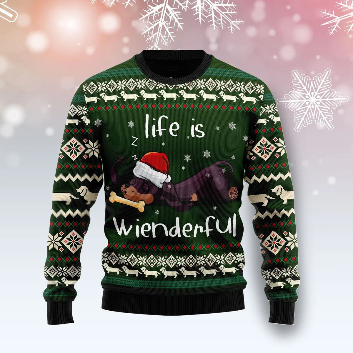 Dachshund Wienderful Dog Lover Funny Ugly Christmas Sweater For Women & Men - Christmas Gift