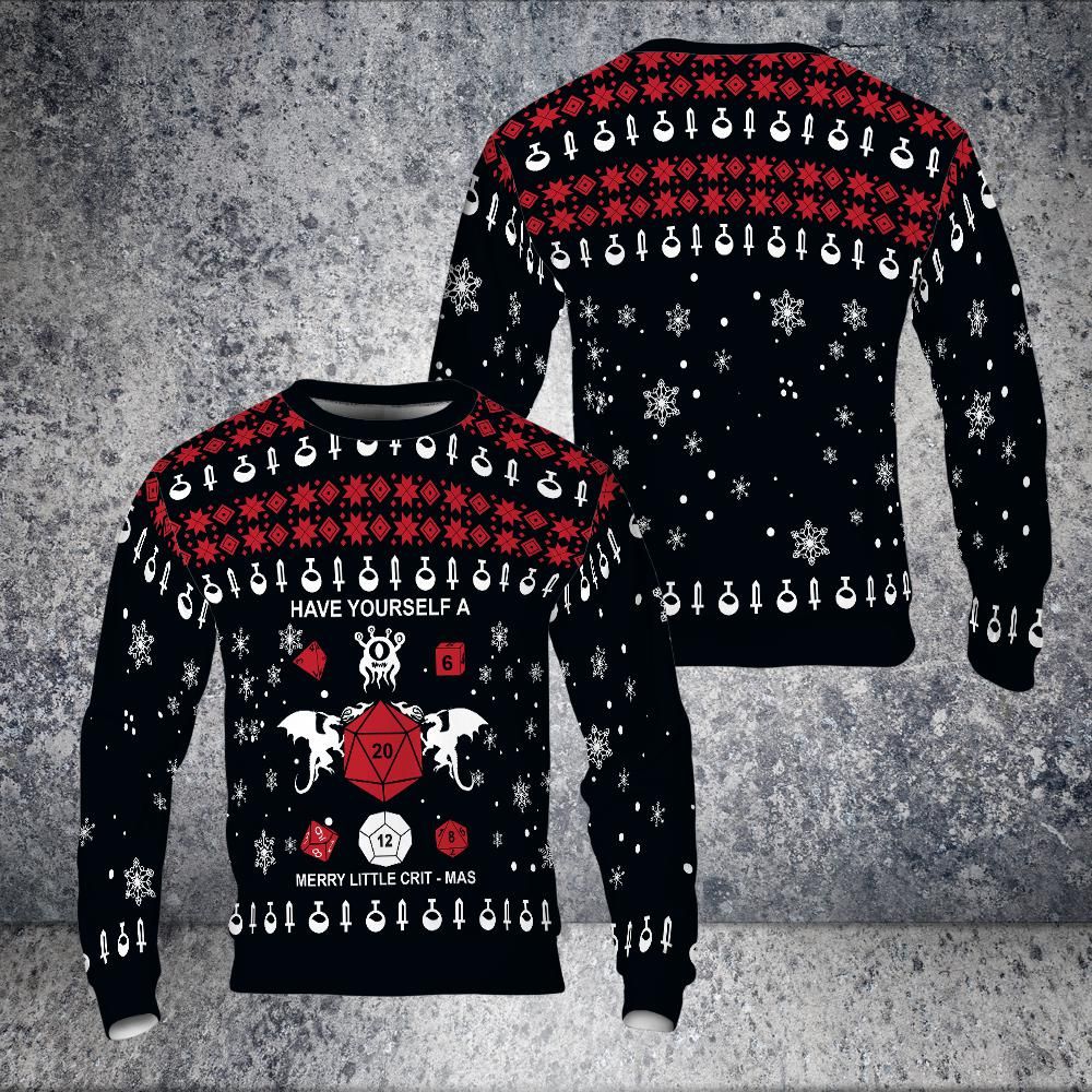 Dragon D&D for Dragon Lover Ugly Christmas Sweater Gift For Men & Women - Christmas Gifts