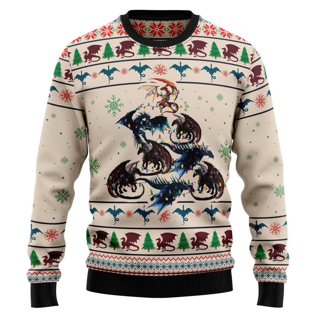 Dragon Tree Funny Ugly Christmas Sweater For Women & Men - Christmas Gift
