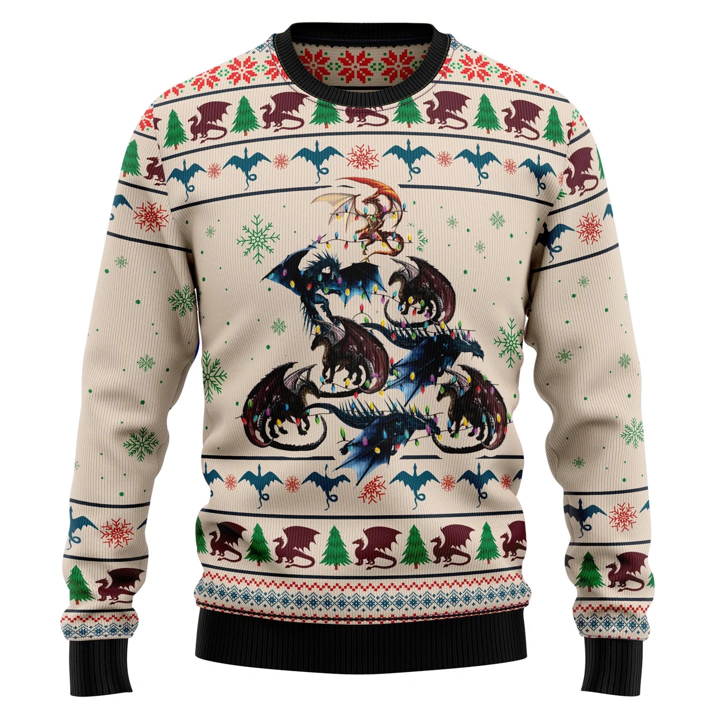 Dragon Tree Funny Ugly Christmas Sweater For Women & Men - Christmas Gift