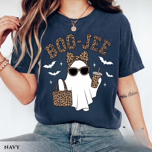 Boo-Jee Funny Leopard Pattern Halloween Shirt