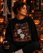 Ghost Reading Book Funny Halloween Shirt