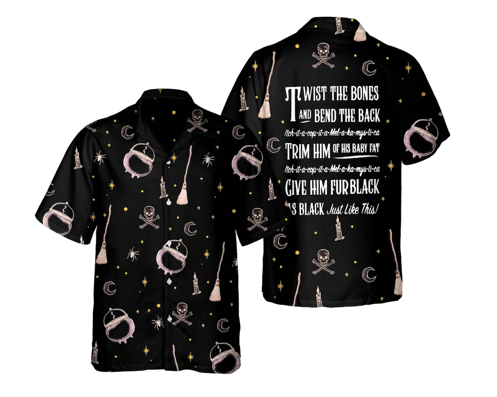 Halloween Scary Skeleton Cool Design - Aloha Hawaiian Shirts for Men & Women