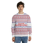 I Love Mountains - Ugly Christmas Sweater For Men & Women Adult -  Mountain Lover Gifts