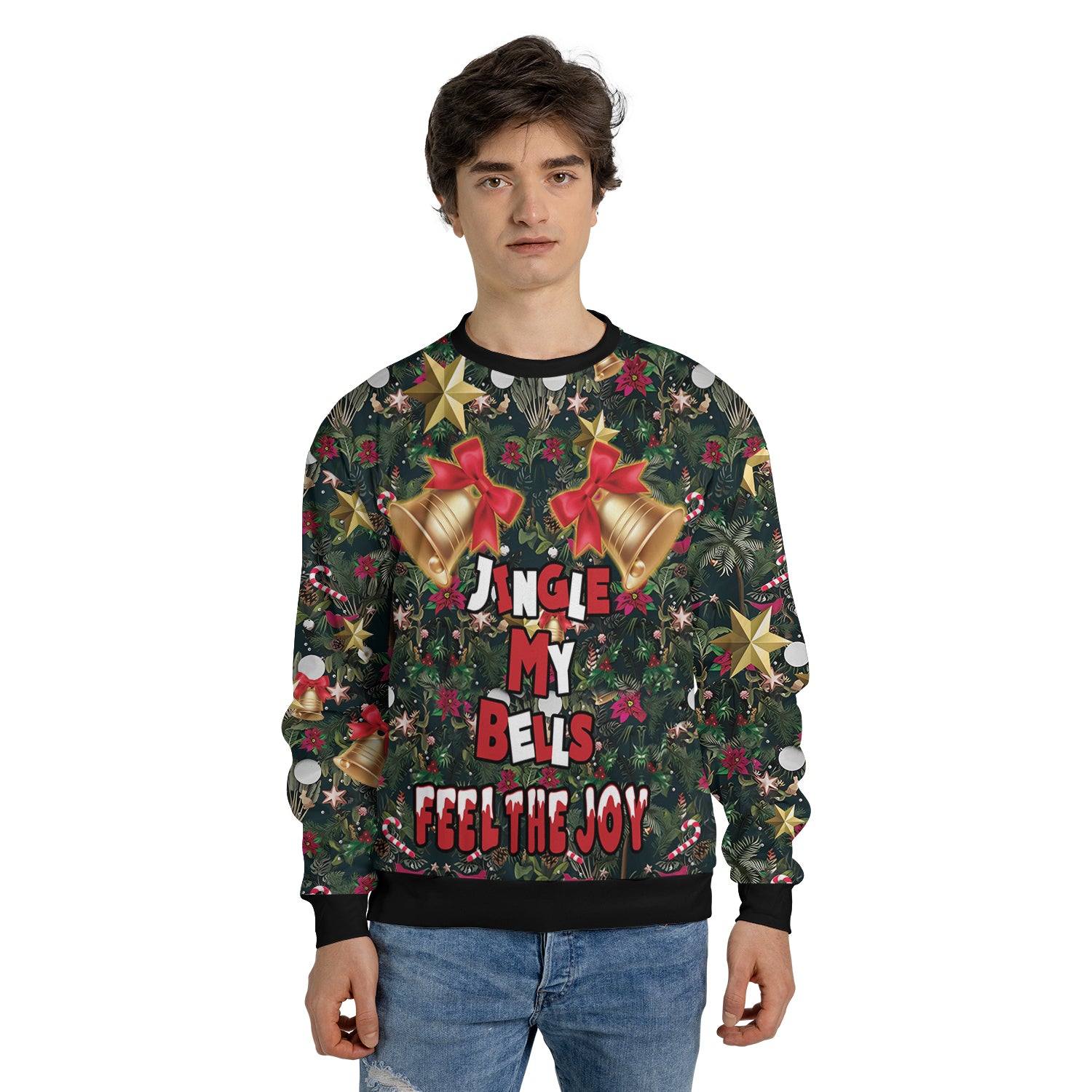 Jingle My Bells Feel The Joy Ugly Christmas Sweater For Women & Men - Christmas Gift