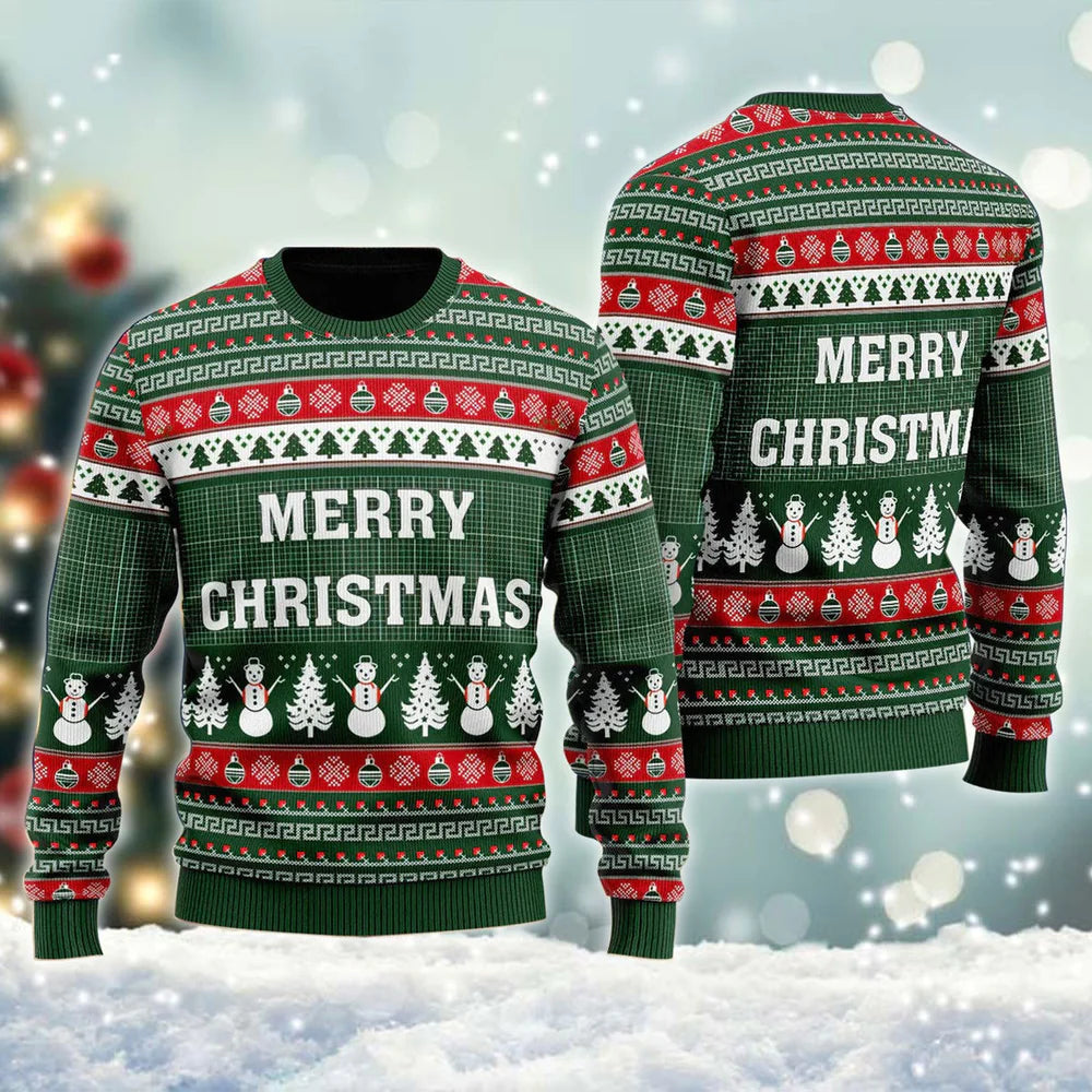 Light Up Christmas Snowman Funny Ugly Christmas Sweater For Women & Men - Christmas Gift