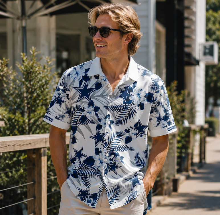 Dallas Cowboys Hibiscus Cool Design - Aloha Hawaiian Shirts For Men & For Women Couples - Bowl Games Fan Gifts