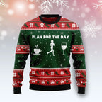 Running Eating Sleeping Funny Ugly Christmas Sweater For Women & Men - Christmas Gift