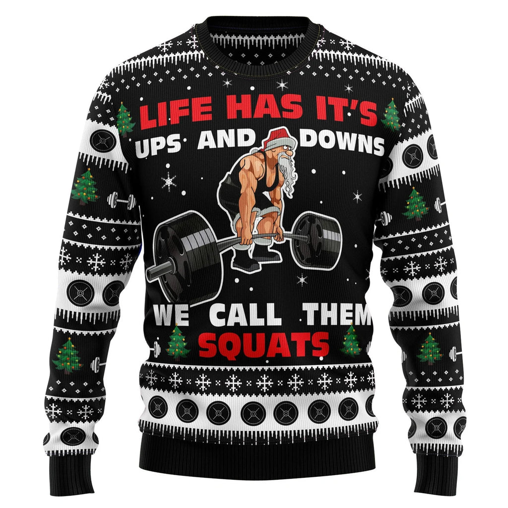 Santa Loves Squat Funny Christmas Sweater For Women & Men - Christmas Gift