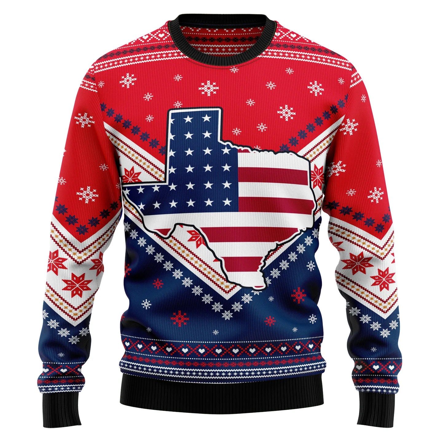 Texas USA Flag Christmas Sweater For Women & Men - Christmas Gift