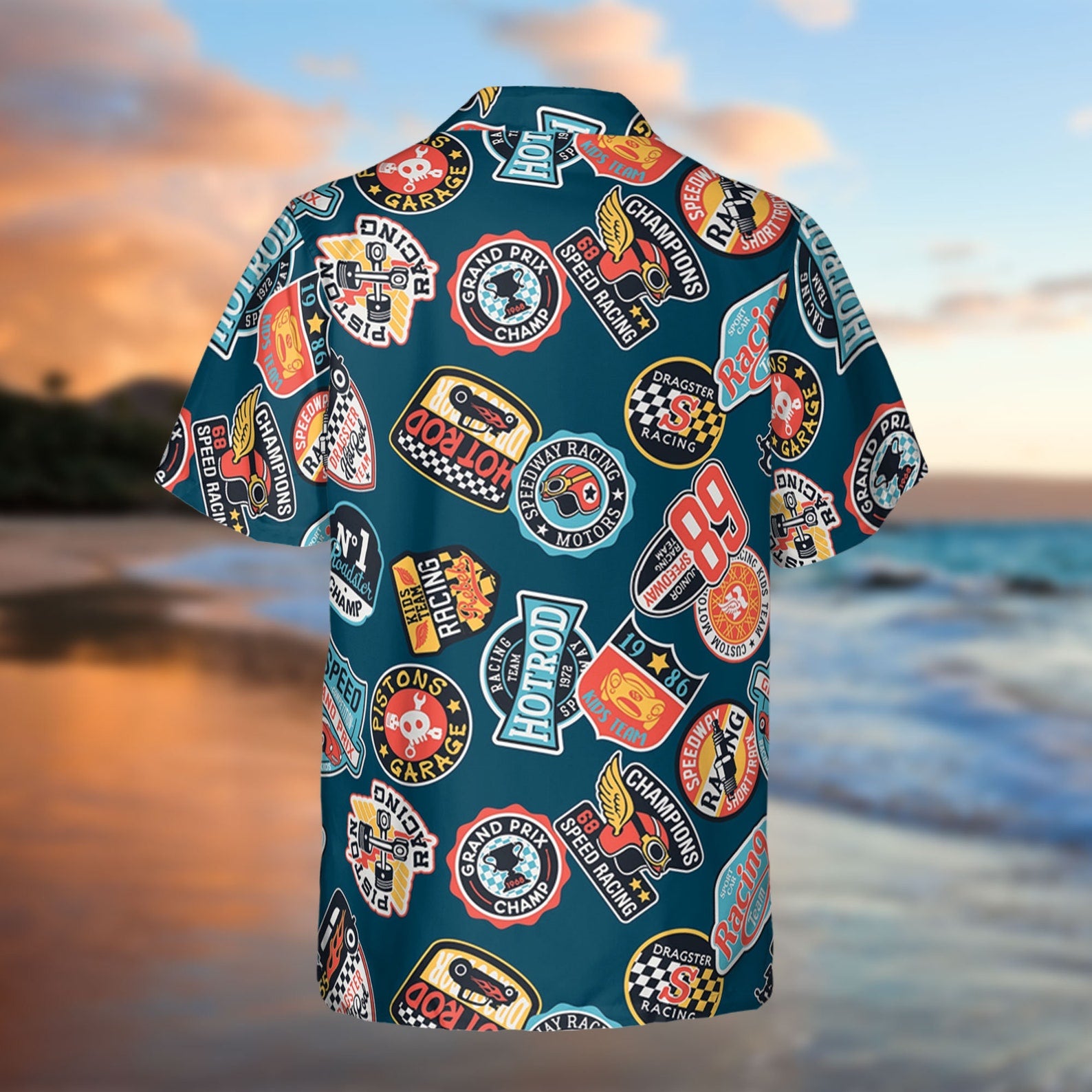 Speedway Hot Rod And Racing Team Cool Design  - Aloha Hawaiian Shirts for Men & Women