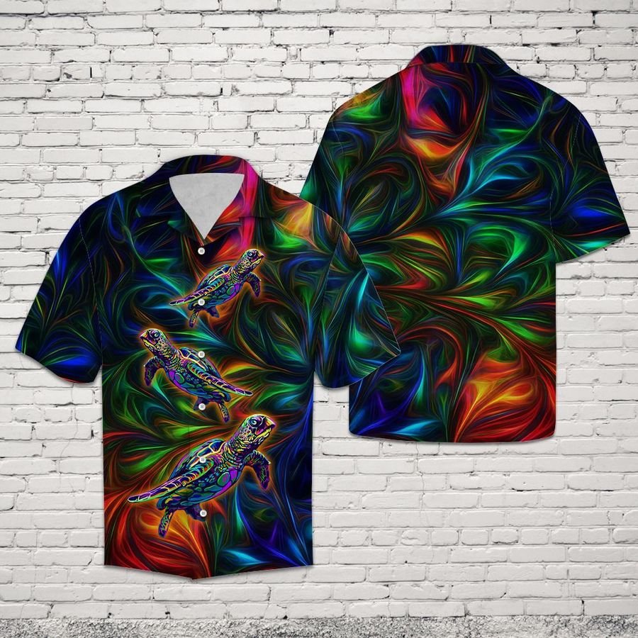 Awesome Turtle Summer Cool Design - Aloha Hawaiian Shirts For Men & For Women Couples - HAW1007