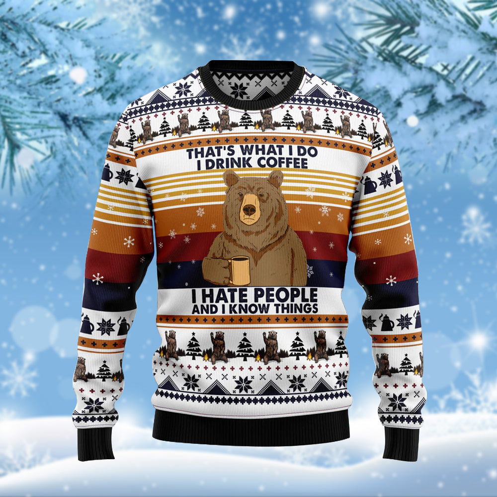 I Hate People Camping Funny Ugly Christmas Sweater For Men & Women Adult - Christmas Gifts