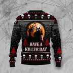 Halloween Horror Have A Killer Day Ugly Christmas Sweater For Men & Women Adult - Christmas Gifts