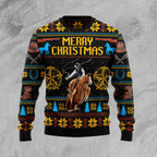 Cowboy Merry Christmas Funny Ugly Christmas Sweater For Men & Women Adult - Christmas Gifts