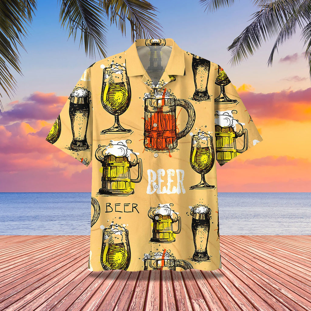 Let's Drink Beer Cool Design - Aloha Hawaiian Shirts For Men & For Women Couples - HAW1151