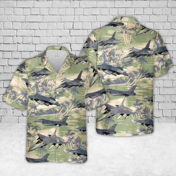Air Force General Dynamics F-16 Fighting Falcon Aloha Hawaiian Shirts For Men