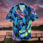 Amazing Dragonfly Blue Cool Design - Aloha Hawaiian Shirts For Men & For Women Couples - HAW1032