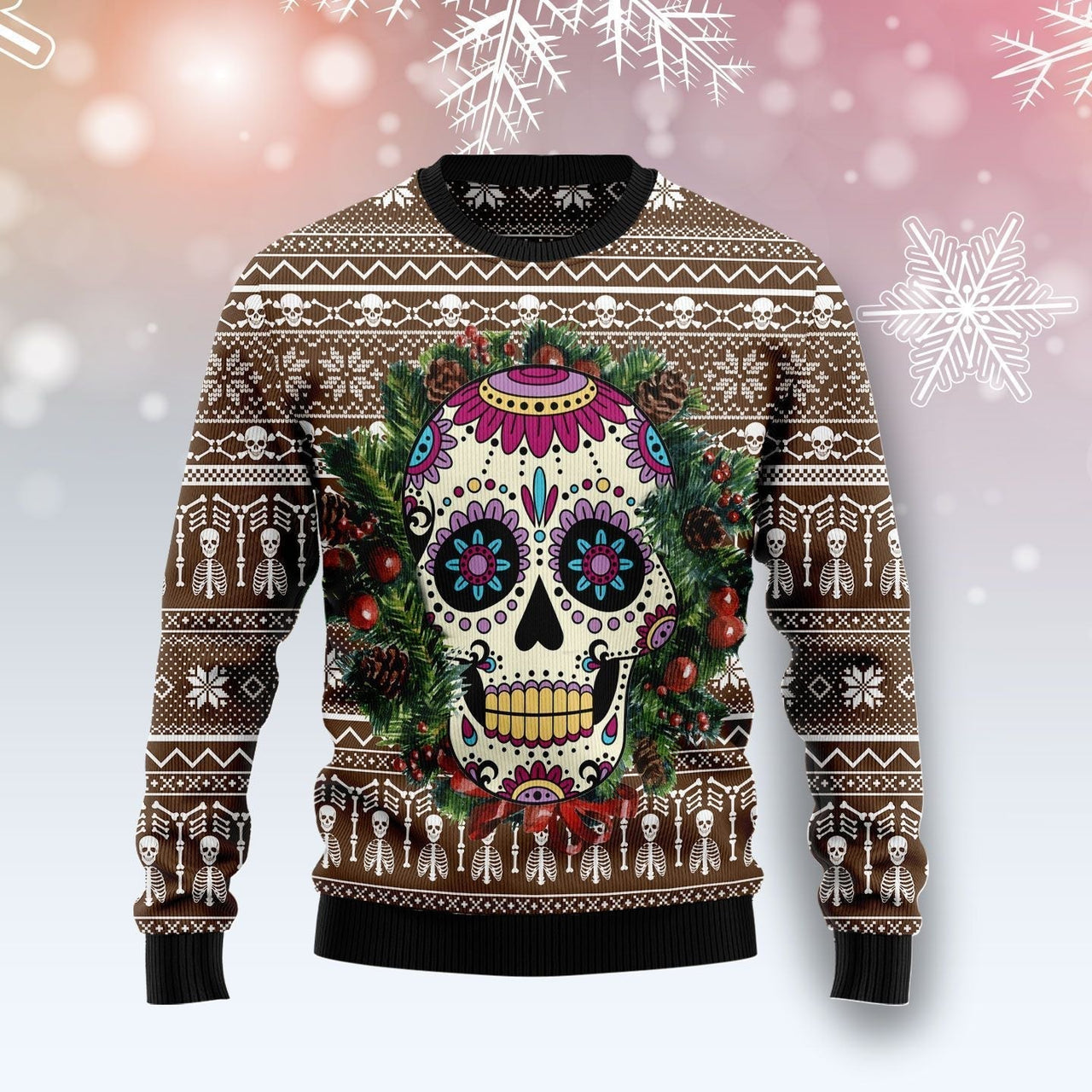 Halloween Awesome Skull Ugly Christmas Sweater For Men & Women Adult - Christmas Gifts