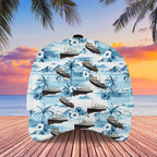 Beautiful Blue Boat Cool Design Baseball Custom All Over Print Cap 3D Print  Cap C1002