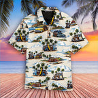 Car Classic Cars Beach Life  - Aloha Hawaiian Shirts For Men & For Women Couples - Car Lover Gifts